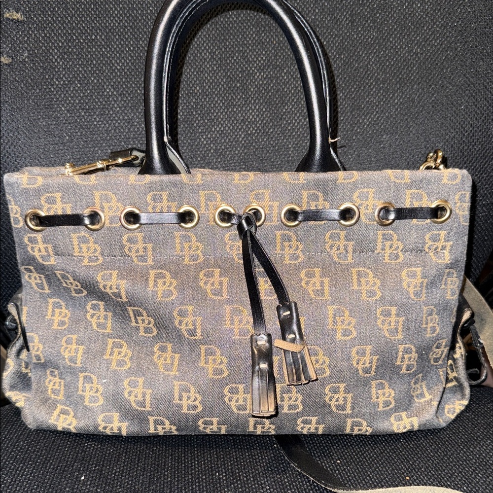 Dooney & Bourke Black and Gold Satchel
